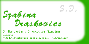 szabina draskovics business card